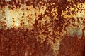 Texture of an old rusted metal iron sheet. Rust texture backdrop Royalty Free Stock Photo