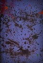 The texture of an old and rusted purple steel plate is used as a design background Royalty Free Stock Photo