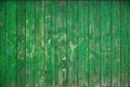 The texture of an old rustic wooden fence made of flat processed boards. Detailed image of a street fence of a rustic type made o Royalty Free Stock Photo