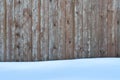 Wooden fence made of flat processed boards Royalty Free Stock Photo