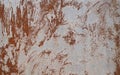 Texture of an old, rusty and scratched metal sheet once covered with paint Royalty Free Stock Photo
