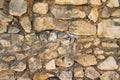 Texture of an old stone with a crack. Grunge brick texture. Royalty Free Stock Photo