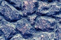 Texture of old stone wall. Great design for any purpose. Photo toned in beautiful blue tones Royalty Free Stock Photo