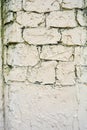 Texture of light yellow paint stucco on brick wall. Imitation of old castle wall Royalty Free Stock Photo