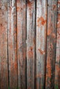 Texture of old vintage planks with shabby orange paint Royalty Free Stock Photo