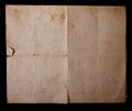 Texture old vintage yellowed paper, writing papers Royalty Free Stock Photo