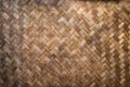 Texture of Old wall bamboo knit weave pattern nature background. Traditional handcraft weave structure, Royalty Free Stock Photo