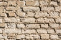 Texture of the old wall of brick blocks, scattered brick and brickwork, architecture abstract background Royalty Free Stock Photo