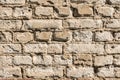 Texture of the old wall of brick blocks, scattered brick and brickwork, architecture abstract background Royalty Free Stock Photo
