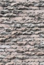 Texture of old weathered brick wall decayed and broken malfunctioning degraded. Royalty Free Stock Photo