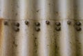 Texture of old weathered corrugated iron. Royalty Free Stock Photo