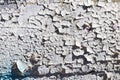 Texture of old white peeling paint on a concrete surface. Abstract backdrop for design Royalty Free Stock Photo