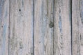 Texture of old wood rustic background with peeling blue paint. The horizontal location