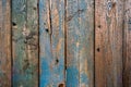 Texture of old wooden boards hammered together by nails