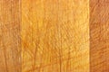 Texture of old wooden cutting board with scratches. Natural wood background Royalty Free Stock Photo