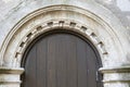 Texture, Old wooden door from medieval era. Royalty Free Stock Photo