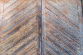 texture of an old wooden door. shabby paint. Closed gate Royalty Free Stock Photo