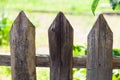 Texture of old wooden fence, closeup Royalty Free Stock Photo
