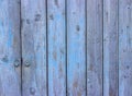 Texture of an old wooden fence with the remains of blue paint. Good background for social networks