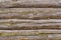 Texture of old wooden log wall