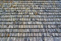 Texture of old wooden spill or wooden tile on a roof for a background Royalty Free Stock Photo