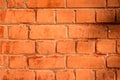 Texture orange brick wall close up Royalty Free Stock Photo