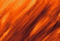 Texture  fire, orange, gold, hot  paint stripes brush sunset bright abstract background print art design Royalty Free Stock Photo