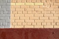 Texture painted brick. Stonework. Architecture details