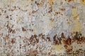 Texture of painted grey metal with corrosion points. Royalty Free Stock Photo