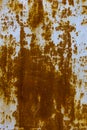 Texture painted rusted metal, colored background with iron fence. grunge green-yellow old dirty abstract background. Royalty Free Stock Photo