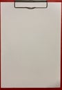 Texture paper and red clipboard. Royalty Free Stock Photo