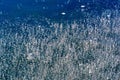 Texture pattern background white Winter, river ice air bubbles stagnant. drawing on ice frost formed. Severe cold frozen water. a Royalty Free Stock Photo