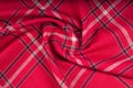 texture, pattern. Scottish tartan pattern. Red and black wool p Royalty Free Stock Photo