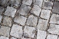 The texture of paving stones, stone road. Royalty Free Stock Photo