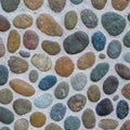 Texture of pebble stone wall Royalty Free Stock Photo