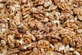 Texture of peeled walnuts full filling background