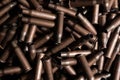 Pile of rifle gun shells Royalty Free Stock Photo