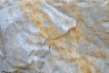 Texture photo of white marble stone with oxidized iron stain pat