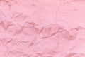 Texture of pink craft crumpled paper background