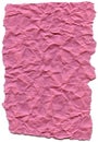 Pink Fiber Paper - Crumpled with Torn Edges Royalty Free Stock Photo