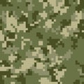 Texture pixel military camouflage seamless pattern