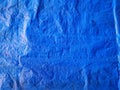 Texture of plastic canvas blue sheet Waterproof rain cover Royalty Free Stock Photo