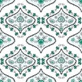 Flower light blue ornament pattern Royalty Free Stock Photo