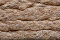 Texture of puffed multi-grain crispbread close-up. macro Royalty Free Stock Photo