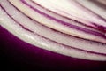 The texture of a purple onion in a cut Royalty Free Stock Photo