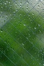 Texture of rain drops on glass window Royalty Free Stock Photo
