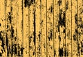 Texture of realistic yellow old painted wooden fence