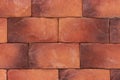 Texture, rectangle red stone wall, large brick for building exterior wall decoration