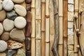 texture of recycled materials and natural elements