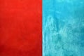 Texture of red and blue shabby paint stucco background Royalty Free Stock Photo